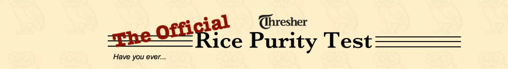 The Rice Purity Test